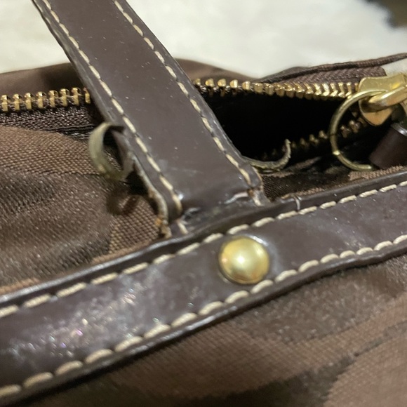 Coach Brown Diaper Bag Overnight Bag - Picture 6 of 14